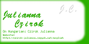 julianna czirok business card